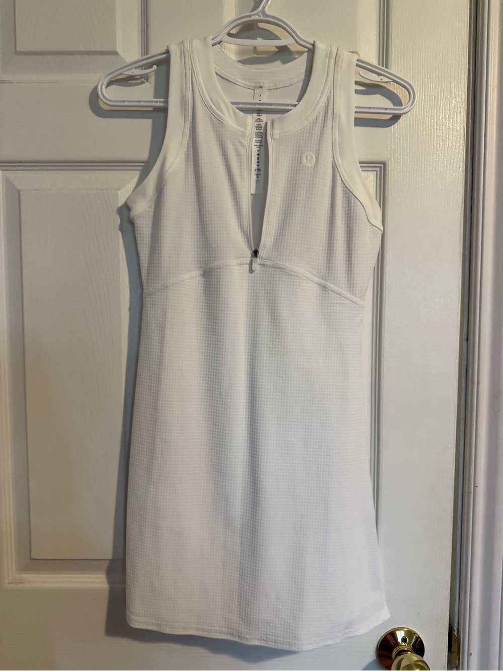lululemon athletica White Sleeveless Zip-Front Sport Dress - Picture 1 of 3